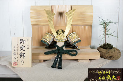 兜08号　北山杉飾り　白糸濃緑縅